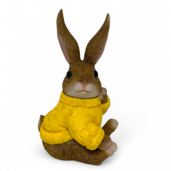 Hase klein mit Pulli, gelb